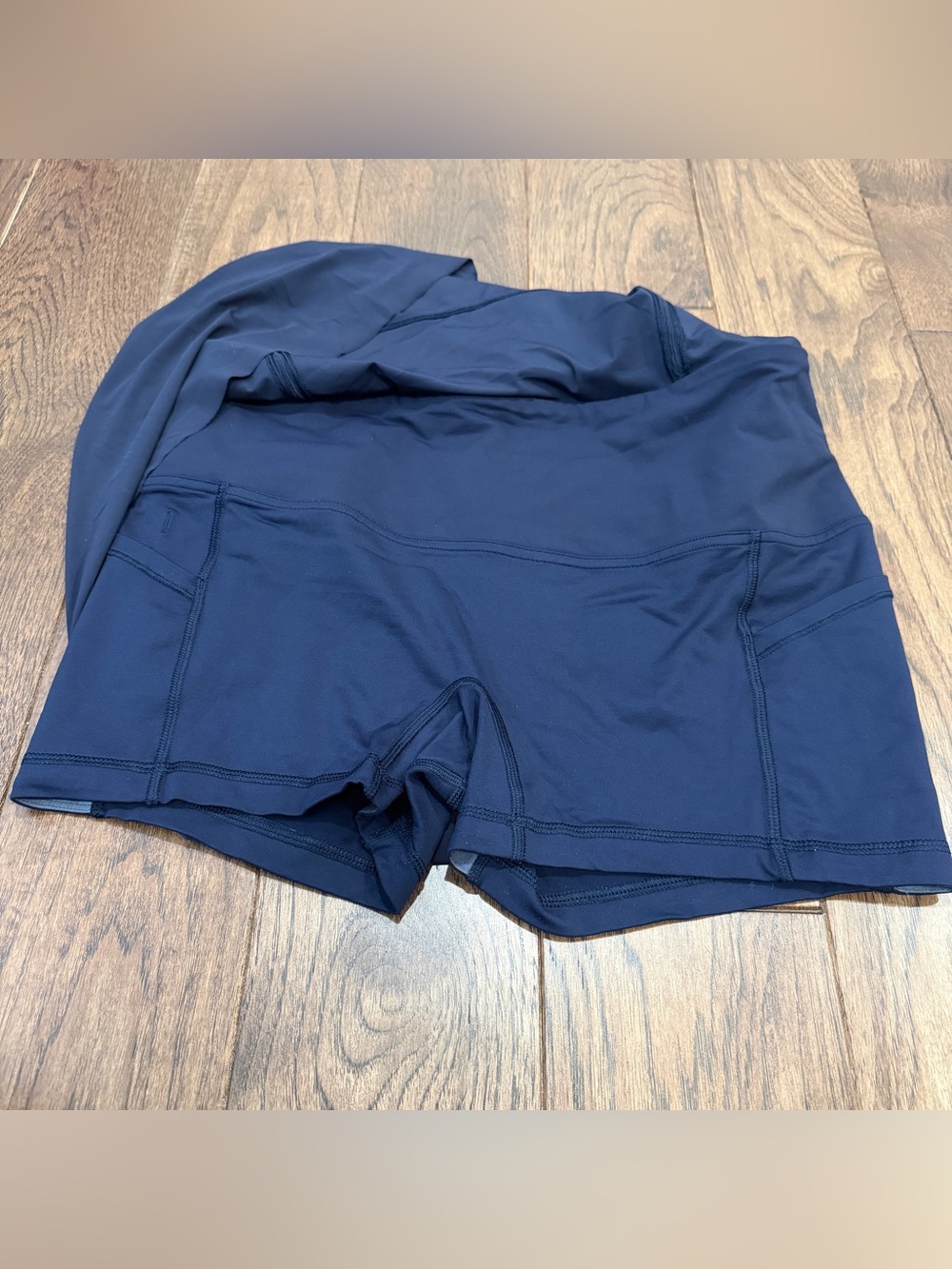 lululemon athletica navy blue lost in pace high waisted flare skirt skort 10 Tal - Picture 4 of 10